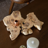 Sculptural Live Edge Apple Wood Riser