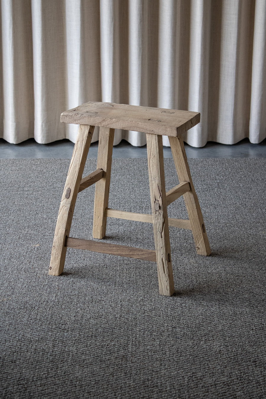 Rustic Wood Accent Stool