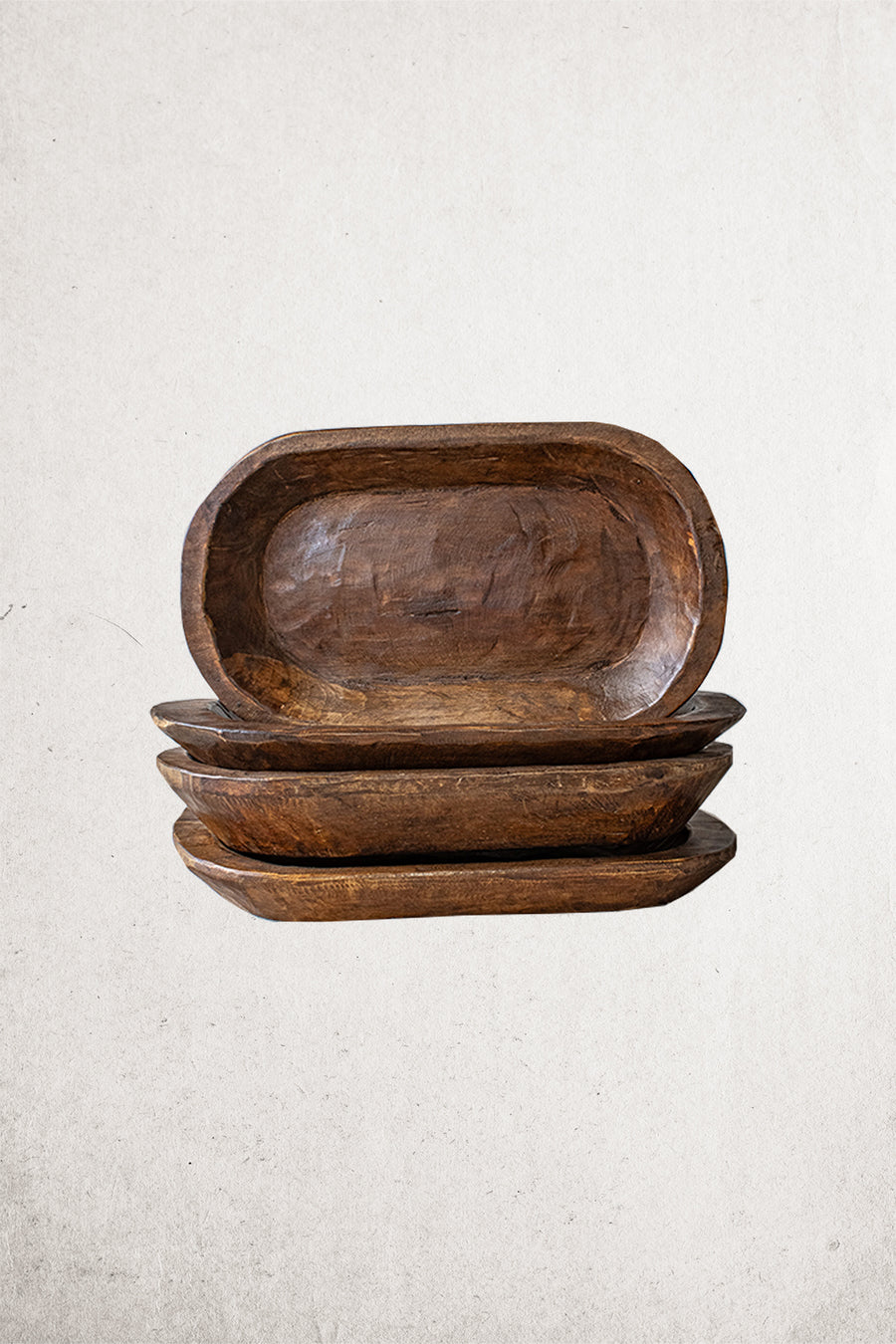 Rustic Waxed Wood Bowl