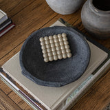 Vintage Black Stone Saucer