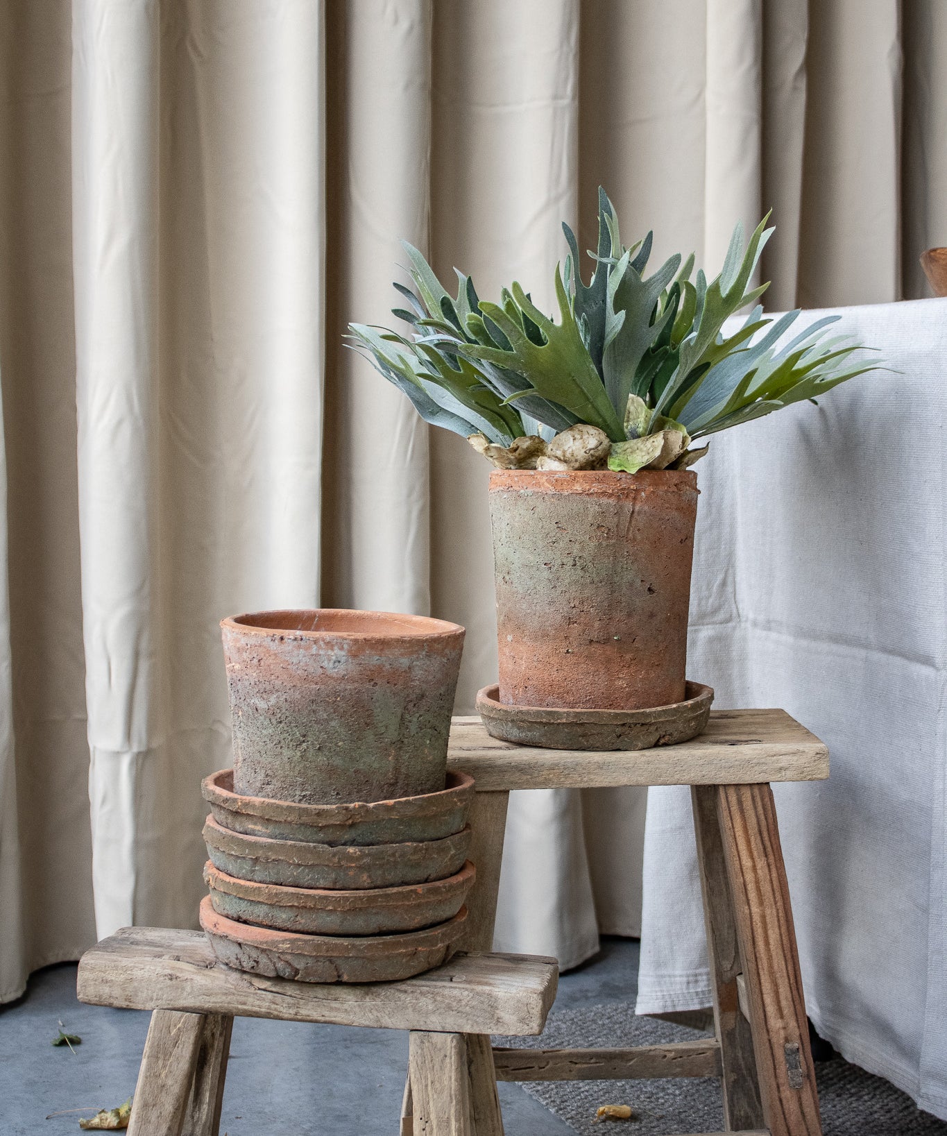 Rustic Terracotta Cylinder Planter