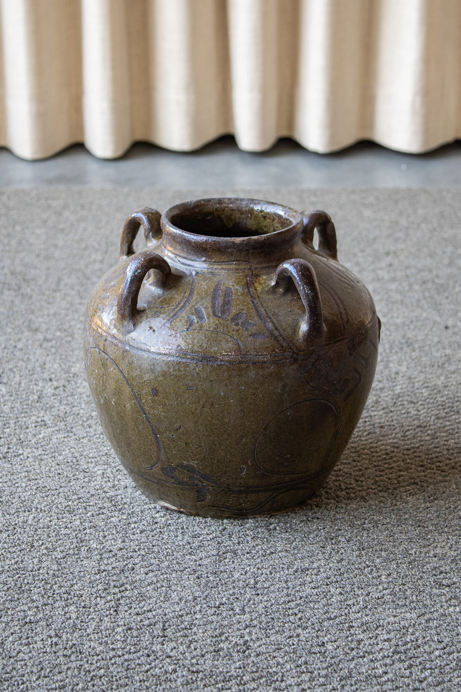 Vintage Makou Jar with Handles