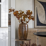 Faux Brown Oak Leaf Spray
