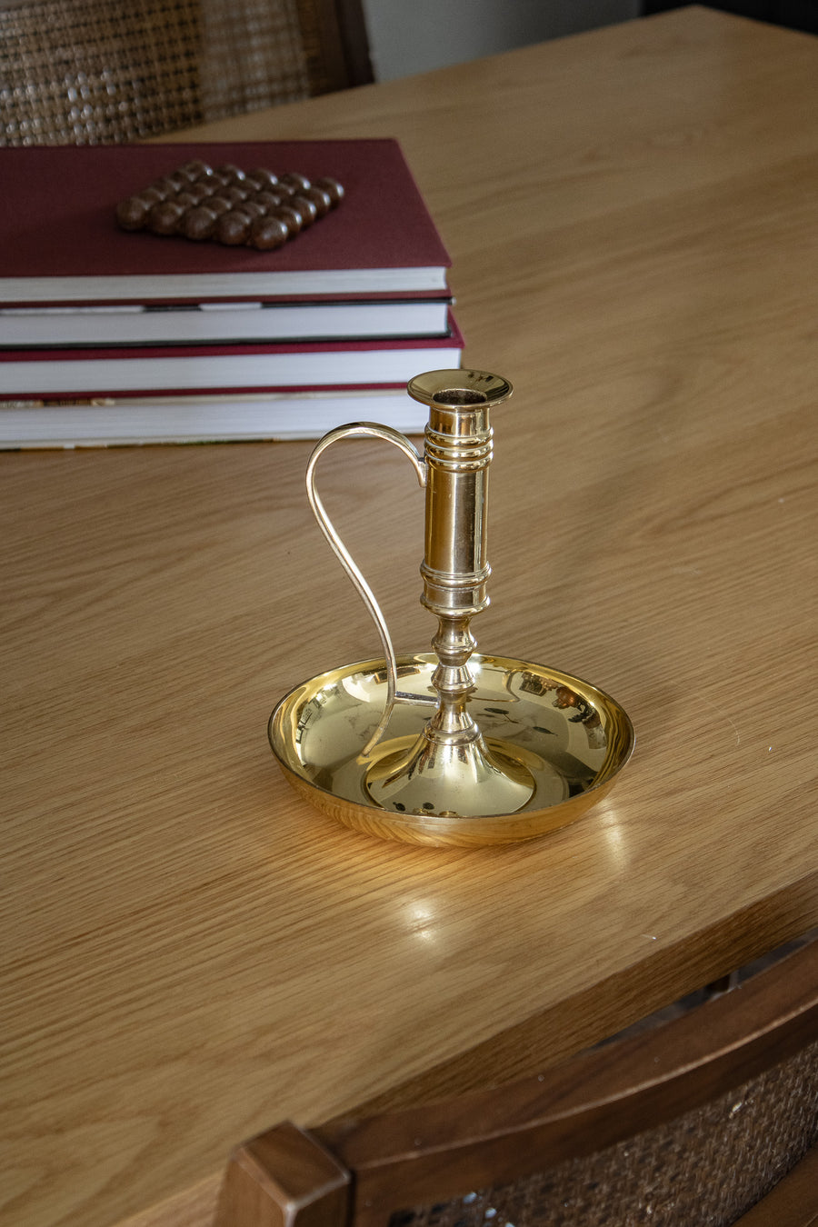 Large Vintage Candle Holder with Handle