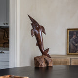 Large Fish Carved Wood Sculpture