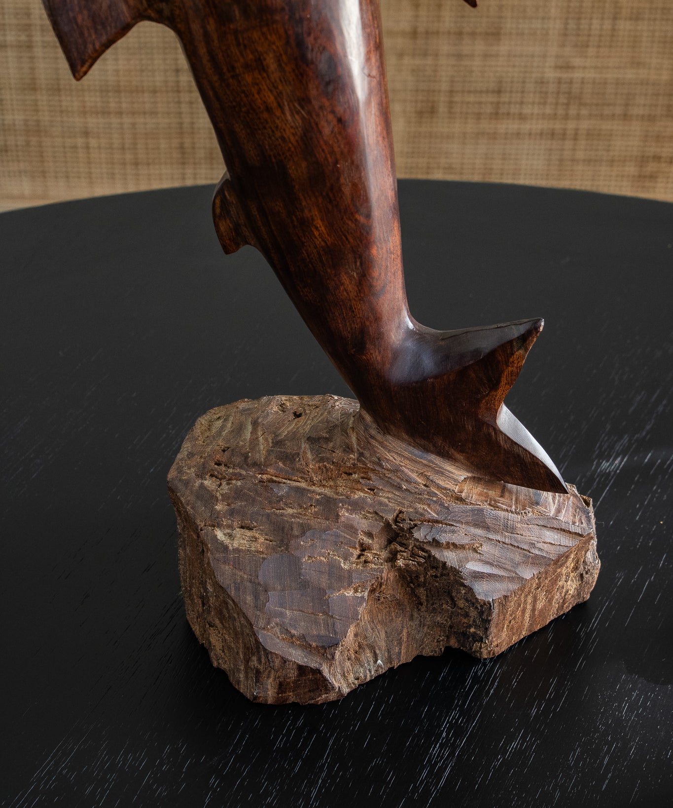 Large Fish Carved Wood Sculpture