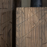 Hand-Carved Rustic Wood Pedestal Stand