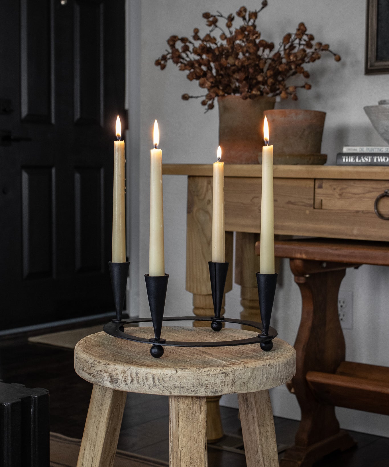 Wrought Iron Taper Candelabra