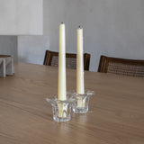 Vintage Glass Candleholder Set