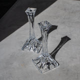 Vintage Crystal Candleholder Set