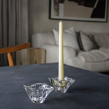 Vintage Glass Taper Candleholders