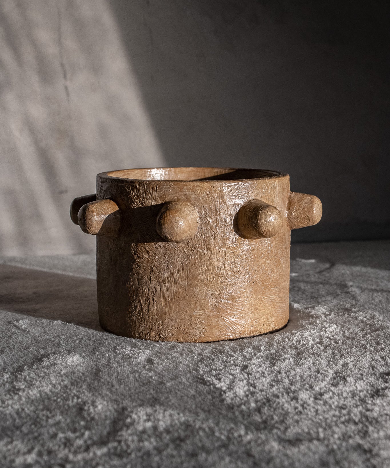 Handcrafted Maya Cement Planter Pot